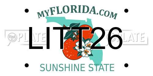 LITT26 Florida License Plate
