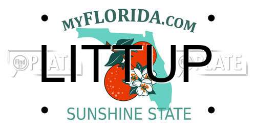 LITTUP Florida License Plate