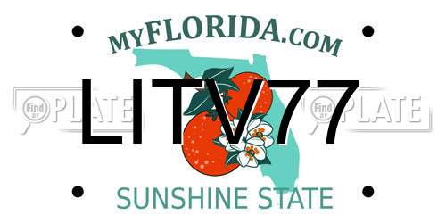 LITV77 Florida License Plate