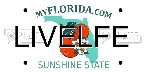 LIVELFE Florida License Plate