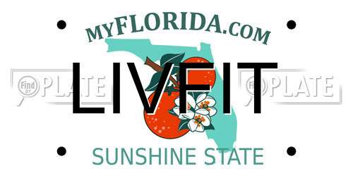 LIVFIT Florida License Plate