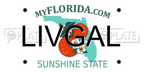 LIVGAL Florida License Plate