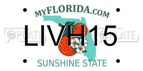 LIVH15 Florida License Plate