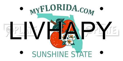 LIVHAPY Florida License Plate
