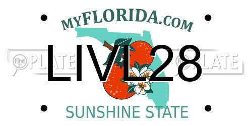 LIVL28 Florida License Plate