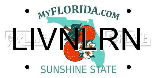 LIVNLRN Florida License Plate