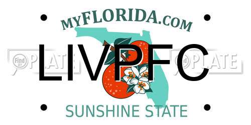 LIVPFC Florida License Plate