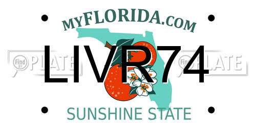 LIVR74 Florida License Plate