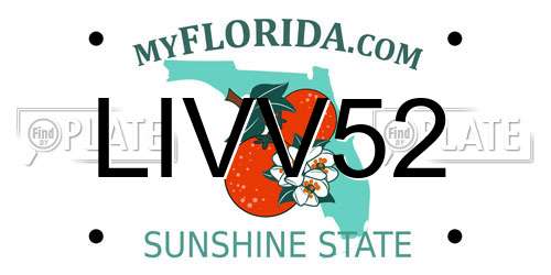 LIVV52 Florida License Plate