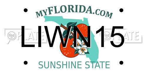 LIWN15 Florida License Plate