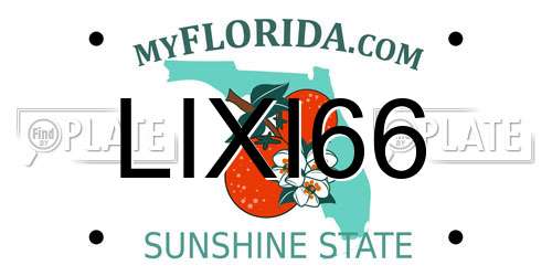LIXI66 Florida License Plate