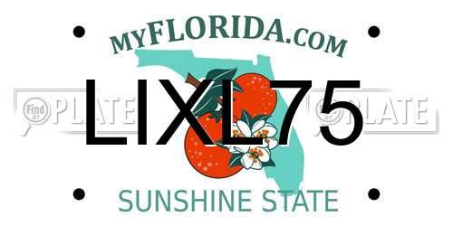 LIXL75 Florida License Plate