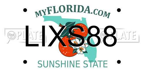 LIXS88 Florida License Plate