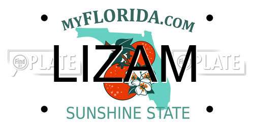 LIZAM Florida License Plate