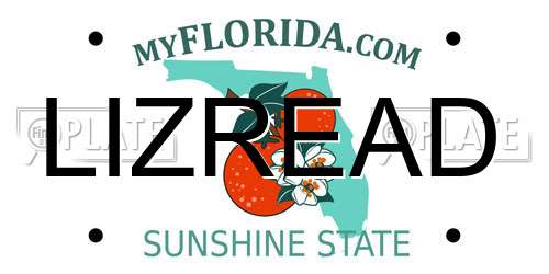 LIZREAD Florida License Plate