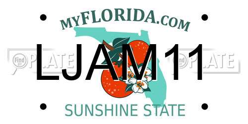 LJAM11 Florida License Plate