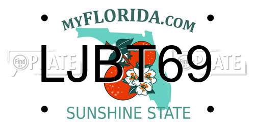 LJBT69 Florida License Plate