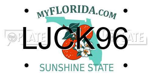 LJCK96 Florida License Plate