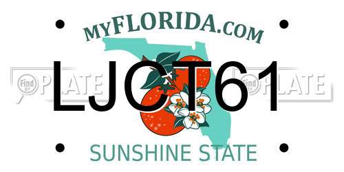 LJCT61 Florida License Plate