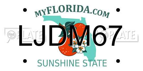 LJDM67 Florida License Plate