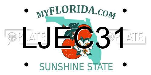 LJEC31 Florida License Plate