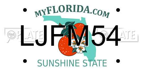 LJFM54 Florida License Plate
