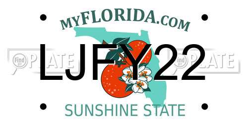 LJFY22 Florida License Plate