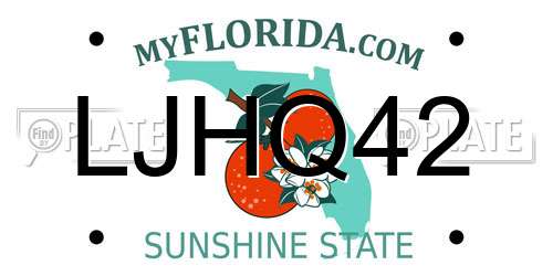 LJHQ42 Florida License Plate