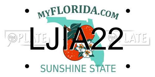LJIA22 Florida License Plate