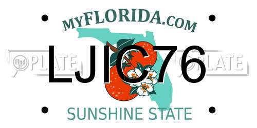 LJIC76 Florida License Plate