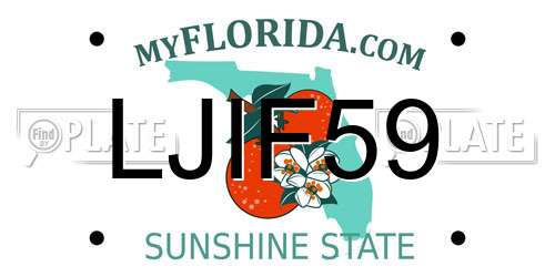 LJIF59 Florida License Plate