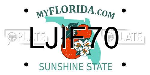 LJIF70 Florida License Plate