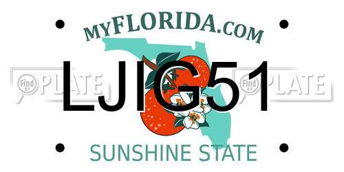 LJIG51 Florida License Plate