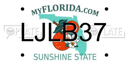 LJLB37 Florida License Plate