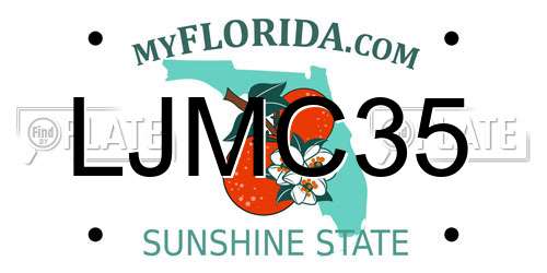 LJMC35 Florida License Plate