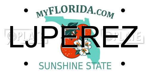 LJPEREZ Florida License Plate