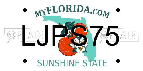 LJPS75 Florida License Plate