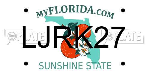 LJRK27 Florida License Plate