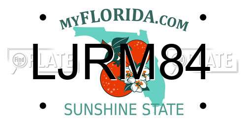 LJRM84 Florida License Plate