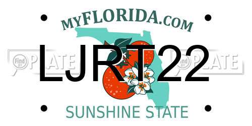 LJRT22 Florida License Plate