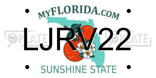 LJRV22 Florida License Plate