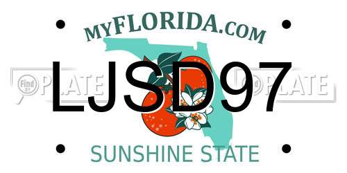 LJSD97 Florida License Plate