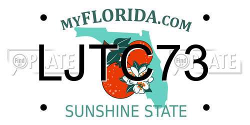 LJTC73 Florida License Plate