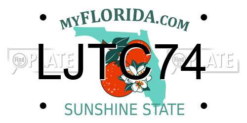 LJTC74 Florida License Plate