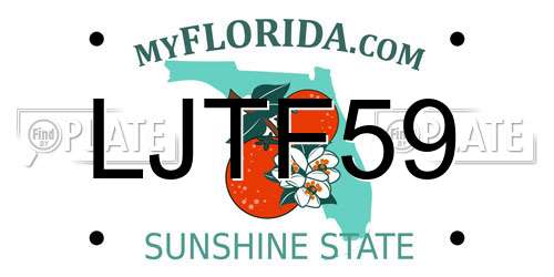 LJTF59 Florida License Plate