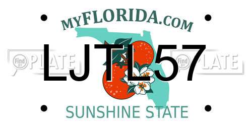 LJTL57 Florida License Plate