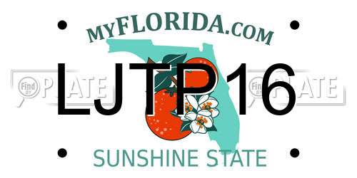 LJTP16 Florida License Plate