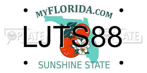 LJTS88 Florida License Plate