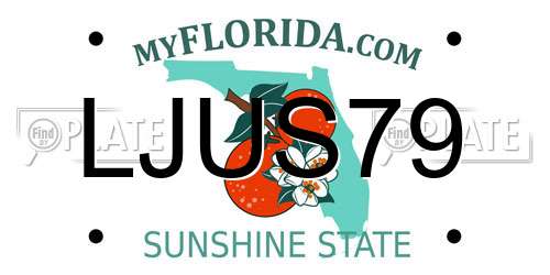 LJUS79 Florida License Plate