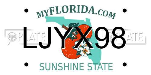 LJYX98 Florida License Plate